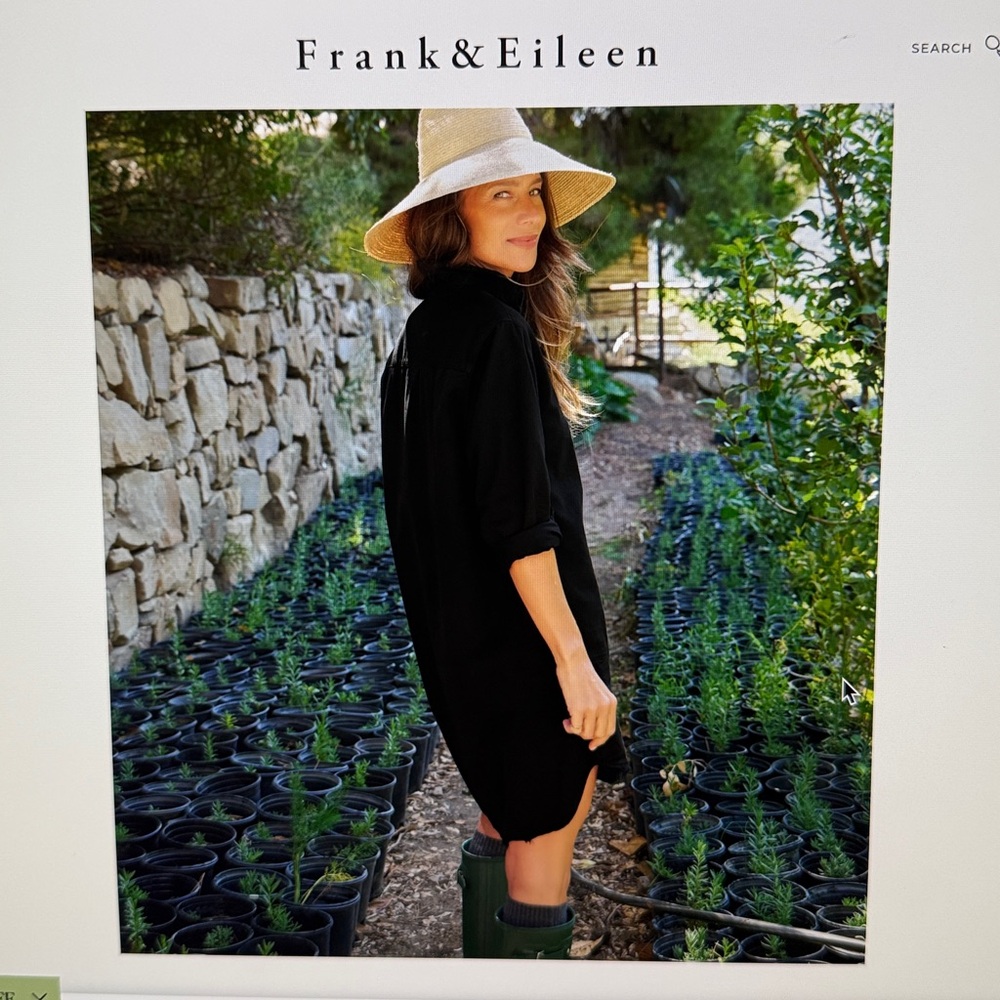 FRANK & EILEEN Mary Shirtdress Black Famous Denim